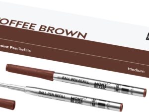 AUTHENTIC MONTBLANC BALLPOINT PEN REFILLS – Medium TOFFEE BROWN Official Box Premium Pens