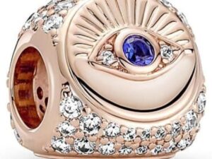 AUTHENTIC PANDORA CHARMS Hamsa. All-seeing Eye & Feather Three-sided Women Sophisticated Jewelry