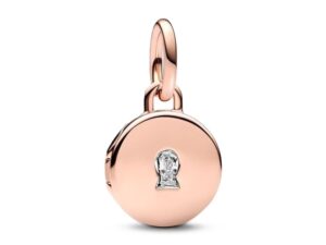 AUTHENTIC PANDORA CHARMS LOVE LOCKET Silver 925Â° IP Rose Gold Top Quality Jewelry