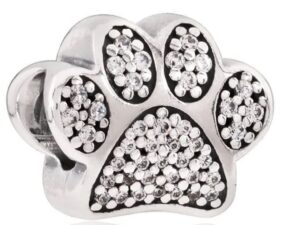 AUTHENTIC PANDORA JEWELRY SPARKLING PAW PRINT & HEART Silver 925Â° Elegant