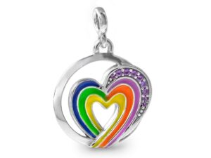 AUTHENTIC PANDORA CHARMS ME RAINBOW HEART OF FREEDOM Women Designer Jewelry