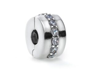 AUTHENTIC PANDORA CHARMS CLEAR SPARKLING ROW CLIP ***SPECIAL PRICE*** THAILAND High-End Jewelry