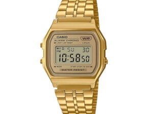 Authentic CASIO COLLECTION & VINTAGE Unisex 33 mm Resin Quartz Designer Wristwatch  – CASIO VINTAGE ICONIC – ALL GOLD