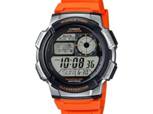 Authentic CASIO WORLD TIME ILLUMINATOR Alarms, Year battery Resin Designer High-end watch