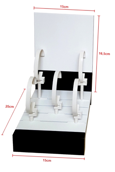 Authentic PoS MATERIAL WATCH DISPLAY LEVEL 15X16.5 + PLASTIC STANDS LACQUERED WOOD - MADE IN ITALY Lacquered wood Exclusive Watch accessories - Variety PoS MATERIAL - Expo - Lacantus Store