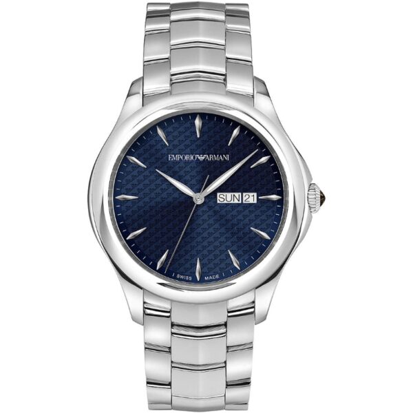 Authentic EMPORIO ARMANI SWISS MADE Men 43 mm Stainless Steel Quartz Premium Wristwatch  - Sapphire Glass - EMPORIO ARMANI