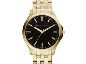 AUTHENTIC A|X ARMANI EXCHANGE HAMPTON SS IP Gold Elegant Watch