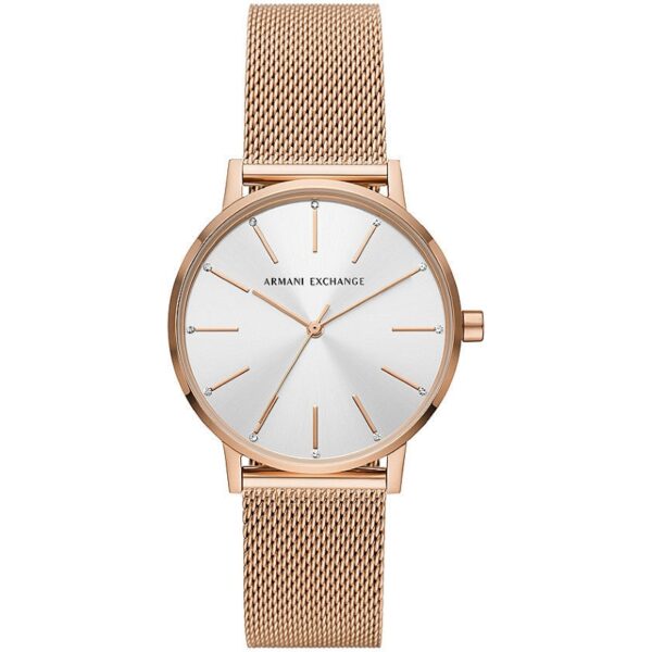 Authentic A|X ARMANI EXCHANGE Women 36 mm SS IP Rose Gold Quartz Elegant Wristwatch  - ARMANI EXCHANGE