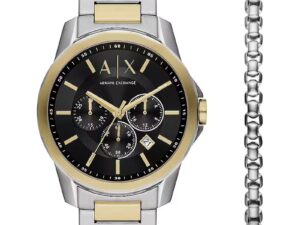 AUTHENTIC A|X ARMANI EXCHANGE BANKS Special Pack + Bracelet Chronograph Top Quality Watch