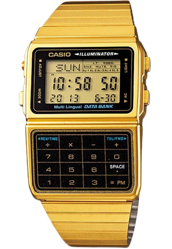 Authentic CASIO DATABANK CALCULATOR GOLD Multifunction Sophisticated High-end watch - Unisex CASIO - 3 ATM - Lacantus Store