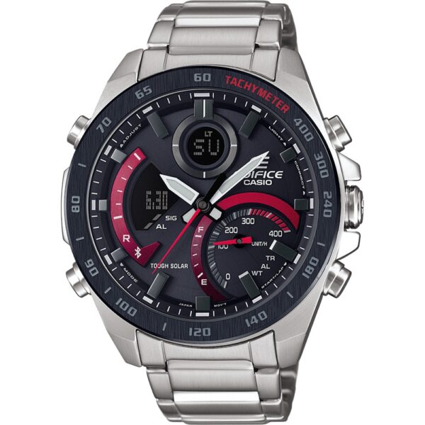 Authentic CASIO EDIFICE Men 48 mm Stainless Steel Solar Elegant Wristwatch  - CASIO EDIFICE