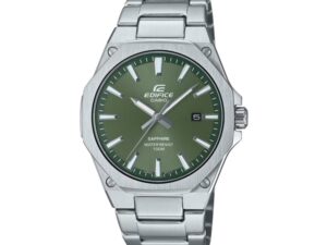 AUTHENTIC CASIO EDIFICE CLASSIC SLIM GREEN WOOD Quartz Designer Watch