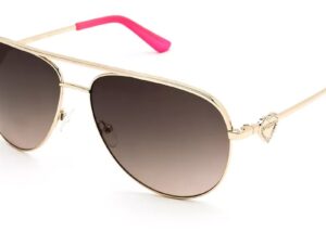 AUTHENTIC GUESS SUNGLASSES Gold / Pink Metal Sophisticated