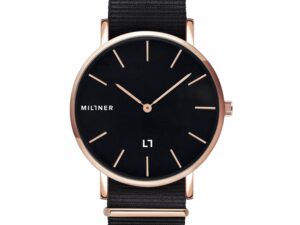 Authentic MILLNER HALLFIELD BLACK FABBRIC Mineral Premium High-end watch