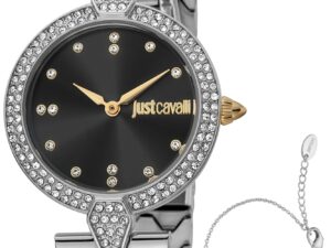 AUTHENTIC JUST CAVALLI TIME GLAM CHIC Special Pack + Bracelet 30 mm Designer Watch