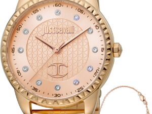 AUTHENTIC JUST CAVALLI TIME EMOZIONI Special Pack + Bracelet Only Time Elegant Watch