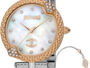 AUTHENTIC JUST CAVALLI TIME GLAM CHIC Special Pack + Bracelet Women Top Quality Watch