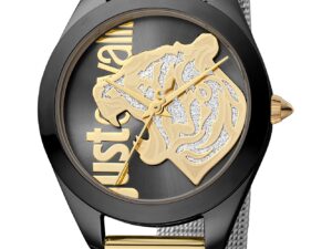 AUTHENTIC JUST CAVALLI TIME ANIMALIER SS IP Black High-End Watch