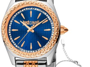 AUTHENTIC JUST CAVALLI TIME FASHION GLAM Special Pack + Bracelet Mineral High-End Watch