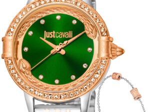 AUTHENTIC JUST CAVALLI TIME GLAM CHIC Special Pack + Bracelet 32 mm Exclusive Watch