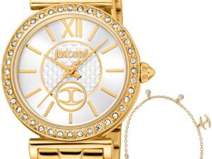 AUTHENTIC JUST CAVALLI TIME VARENNA 2023-24 COLLECTION SS IP Gold Elegant Watch