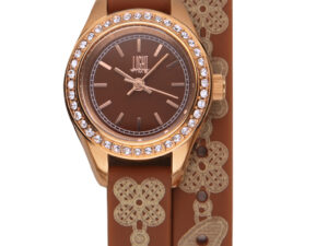 AUTHENTIC LIGHT TIME ROCOCO – Brown Strass Only Time Designer Watch