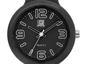 AUTHENTIC LIGHT TIME EUROPE – Black Silicone Top Quality Watch