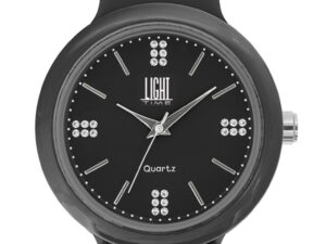 AUTHENTIC LIGHT TIME EUROPE Black / Strass Quartz Exclusive Watch