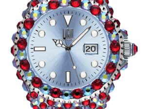 AUTHENTIC LIGHT TIME MEDITERRANEO – Full Strass / Light Blue Women Top Quality Watch