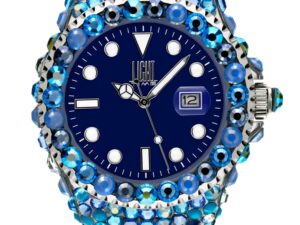 AUTHENTIC LIGHT TIME MEDITERRANEO – Full Strass / Blue Mineral Top Quality Watch