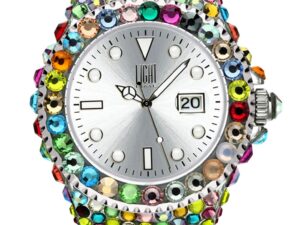 AUTHENTIC LIGHT TIME MEDITERRANEO – Full Strass / Silver Quartz Premium Watch