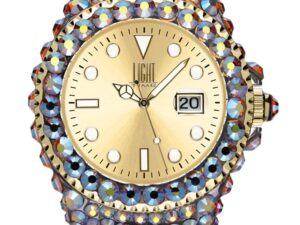 AUTHENTIC LIGHT TIME MEDITERRANEO – Full Strass / Gold Polycarbonate Premium Watch