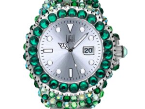 AUTHENTIC LIGHT TIME MEDITERRANEO – Full Strass / Green Mineral Elegant Watch