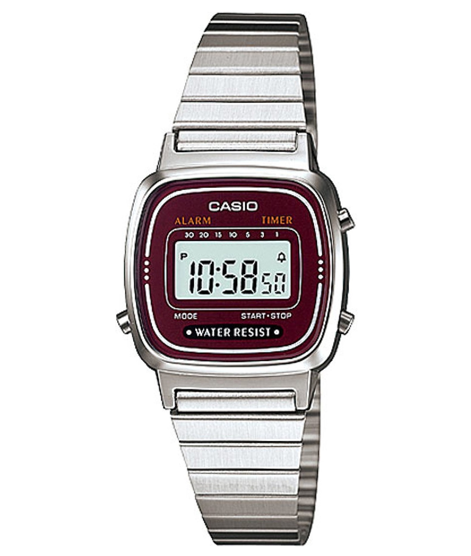 Authentic CASIO VINTAGE MINI Steel Bordeuax Multifunction High-End High-end watch - Women CASIO - 25 mm - Lacantus Store