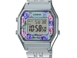 Authentic CASIO VINTAGE LADY STEEL FLOWERS Quartz Digit Sophisticated High-end watch