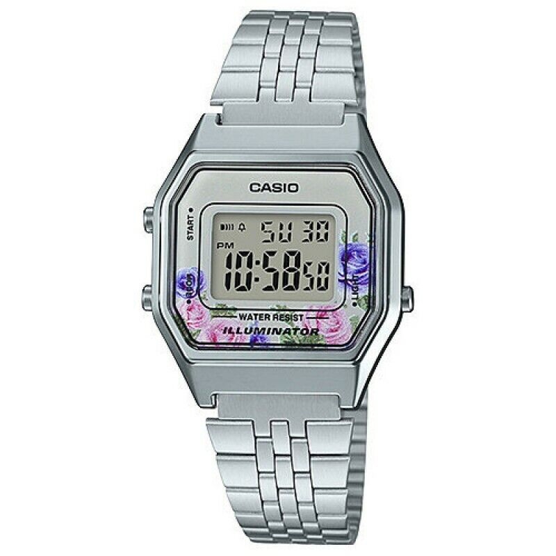 Authentic CASIO VINTAGE LADY STEEL FLOWERS SS Bracelet Top Quality High-end watch - Women CASIO - 28 mm - Lacantus Store