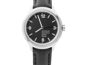 AUTHENTIC MONDAINE HELVETICA No. BOLD Official Box Top Quality Watch