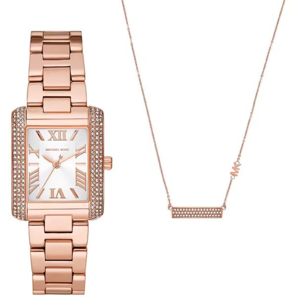 Authentic MICHAEL KORS Women 33 mm SS IP Rose Gold Quartz Top-Quality Wristwatch  - MICHAEL KORS