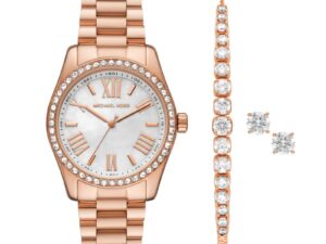 AUTHENTIC MICHAEL KORS LEXINGTON – Special Pack Bracelet & Earring 38 mm Exclusive Watch