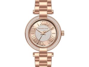 AUTHENTIC MICHAEL KORS LANEY SS IP Rose Gold Designer Watch