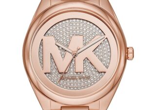 AUTHENTIC MICHAEL KORS JANELLE SS IP Rose Gold Exclusive Watch