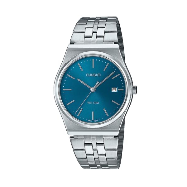 Authentic CASIO COLLECTION DATE PETROL BLUE Quartz Sophisticated High-end watch - Unisex CASIO - 35 mm - Lacantus Store