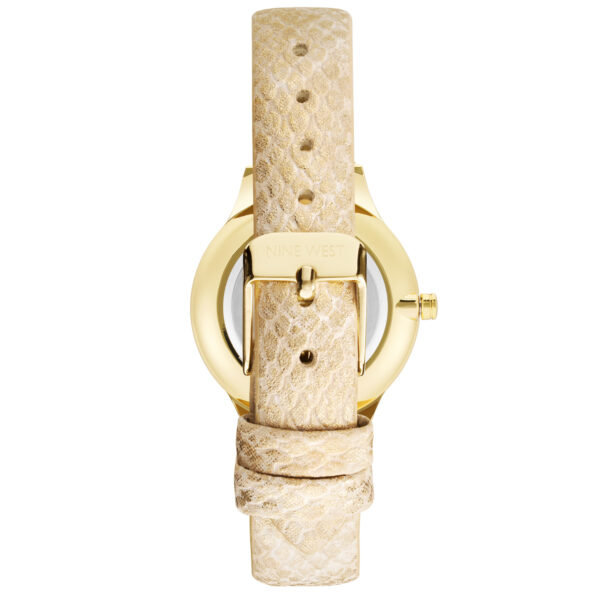 Authentic NINE WEST Women SS IP Gold Quartz Designer Watch  - NINE WEST - Image 3