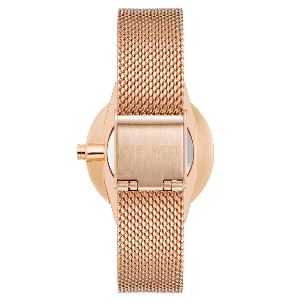 Authentic NINE WEST Women SS IP Rose Gold Quartz Designer Watch  - NINE WEST - Image 2