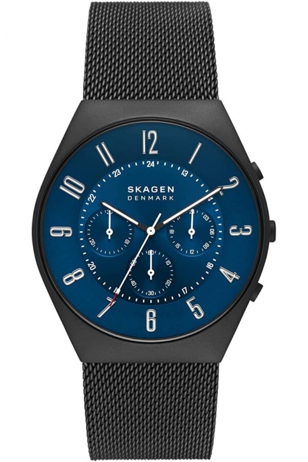 Authentic SKAGEN DENMARK Men 42 mm SS IP Black Quartz Elegant Wristwatch  - SKAGEN