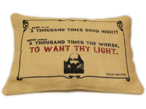 AUTHENTIC CUSCINI LETTERARI Copricuscino in Juta lavata / washed pillow case WANT THY LIGHT Size 38x25cm Official Box Sophisticated Accessories