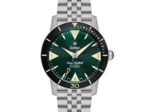 AUTHENTIC ZODIAC SUPER SEA WOLF SKIN DIVER High-End Stainless Steel Luxurious Watch