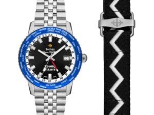 AUTHENTIC ZODIAC SUPER SEA WOLF GMT WORLD TIME AUTOMATIC High-End Official Box Luxurious Watch