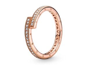 AUTHENTIC PANDORA JEWELS SPARKLING OVERLAPPING RING Size ***SPECIAL PRICE*** Women Premium Jewelry