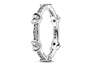 AUTHENTIC PANDORA JEWELS RADIANT SPARKLING HEARTS RING Size ***SPECIAL PRICE*** Women Sophisticated Jewelry